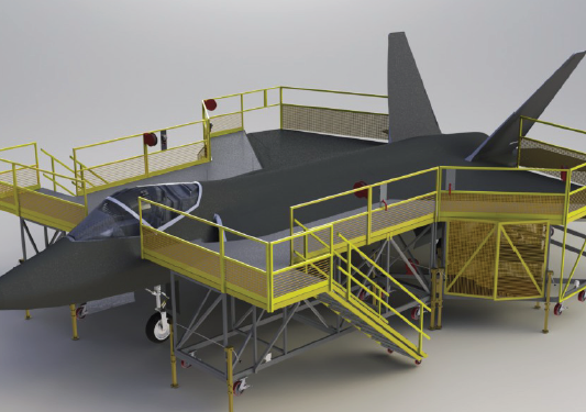 FRP Composite F-35 Wrap Around Maintenance Stand